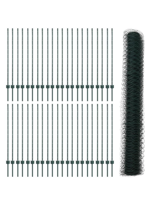 Aitaruuvit 11 kpl u-kanava vihreä 120 cm teräs