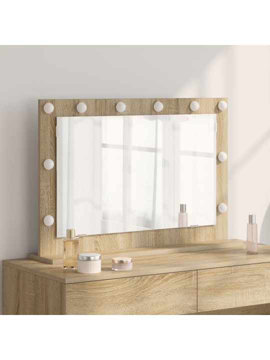 Peili sonoma tammi tekninen puu, lasi 80 x 55 x 18 cm peili