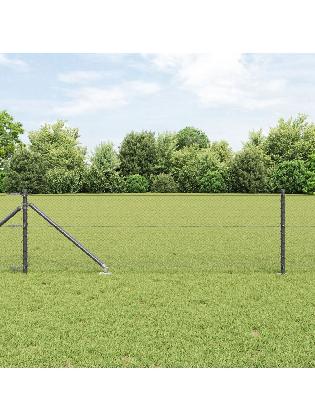 Kuusikulma-aita harmaa 0.6 x 50 m teräs