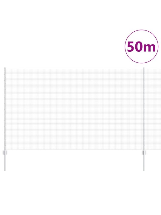 Hitaiden verkkokyltti 44 u-pylvään kanssa hopea 1.4x50 m teräksistä