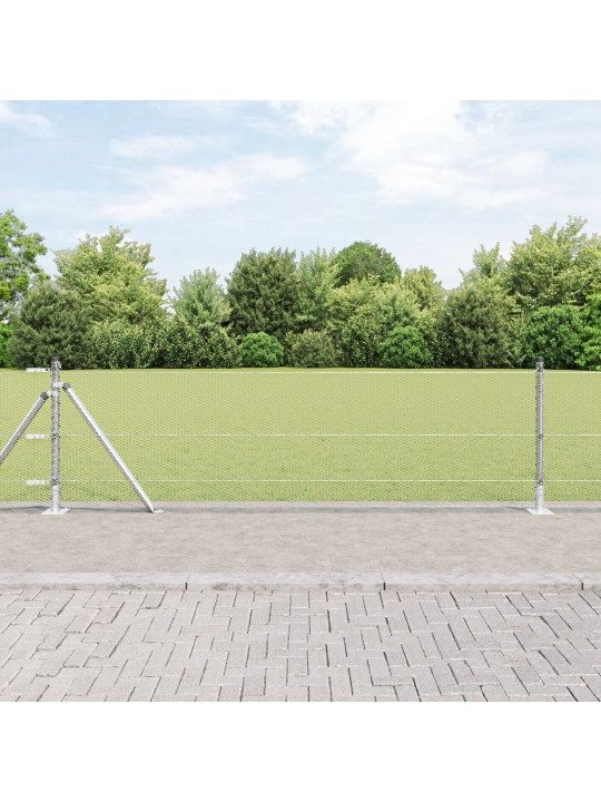 Kuusikulmainen aita 0.4x10 m galvanoitu teräs