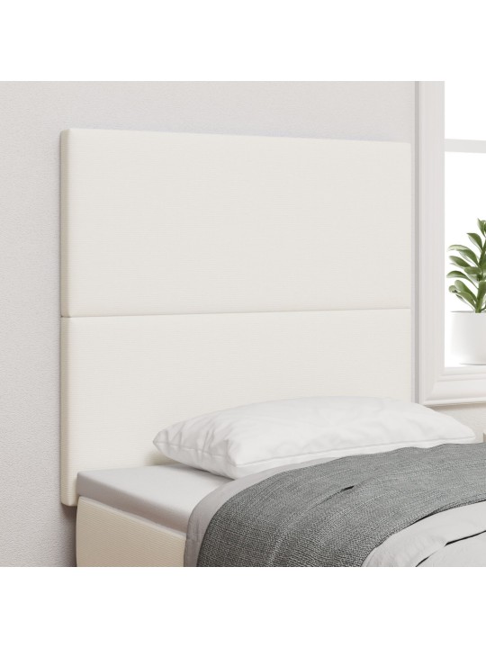 Sängynpääty yksinkertainen muotoilu kerma 80 cm corduroy kangasta