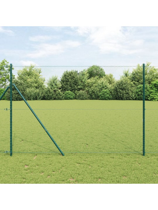 Aitaratkaisu 2 kpl vihreä teräs, pvc-päällyste 25 x 1,5 m