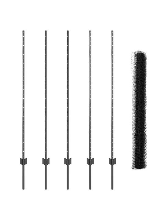 Aitatolpat 10 kpl u-kanava harmaa 140 cm teräs
