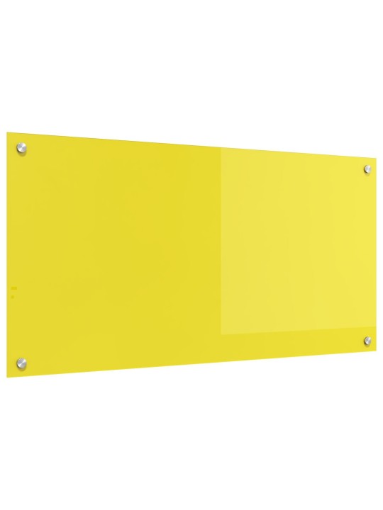 Keittiön taustalevy keltainen 100x50x0,6 cm karkaistu lasi