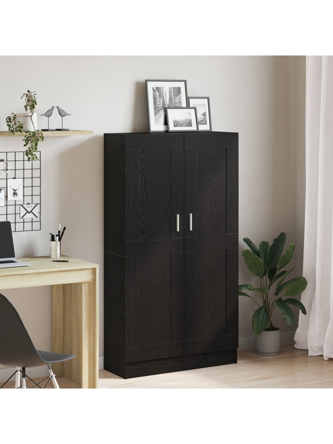 Kirjahyllyt 2 kpl musta tammi 165x30,5x150 cm tekninen puu