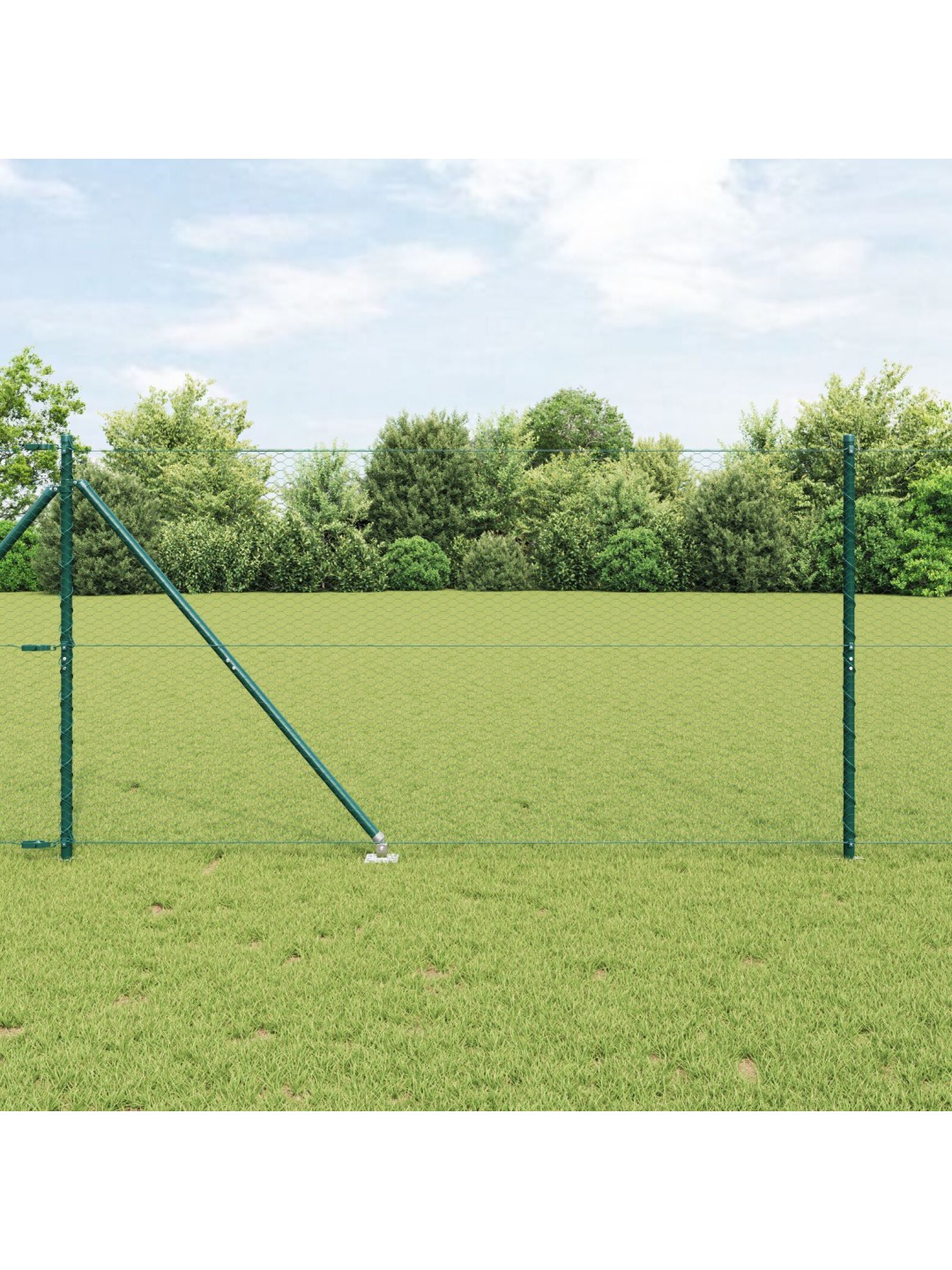 Kuusikulma-aita vihreä 1.2x50 m teräs