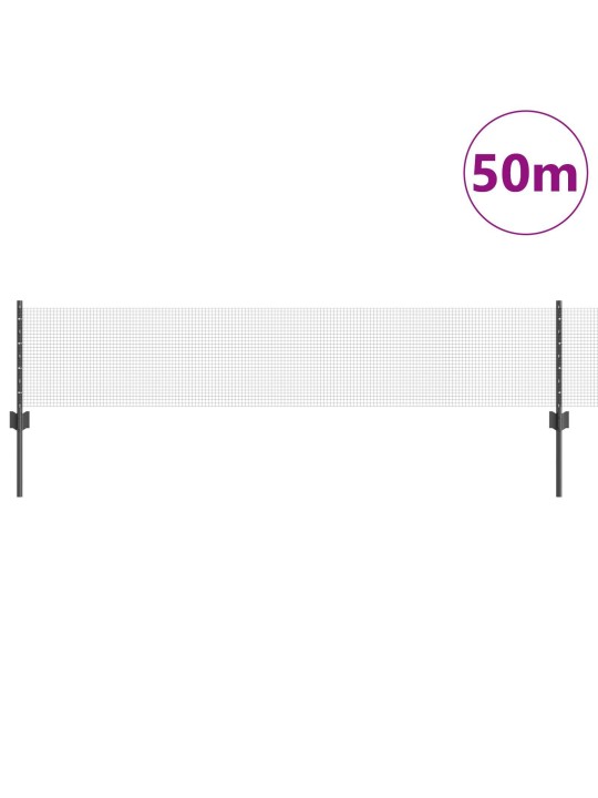 Hitsaustekniikalla valmistettu aita 22 u-pylvään kanssa harmaa 0.4x50 m teräs