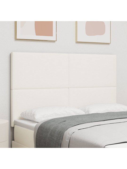 Yksinkertainen kerma sängynpääty - 160 cm sametista