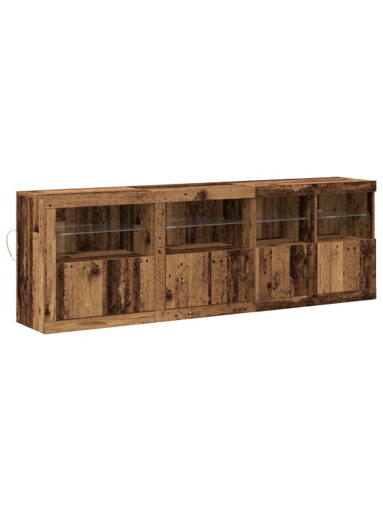Kaari led-valoilla vanhasta puusta 202x37x67 cm