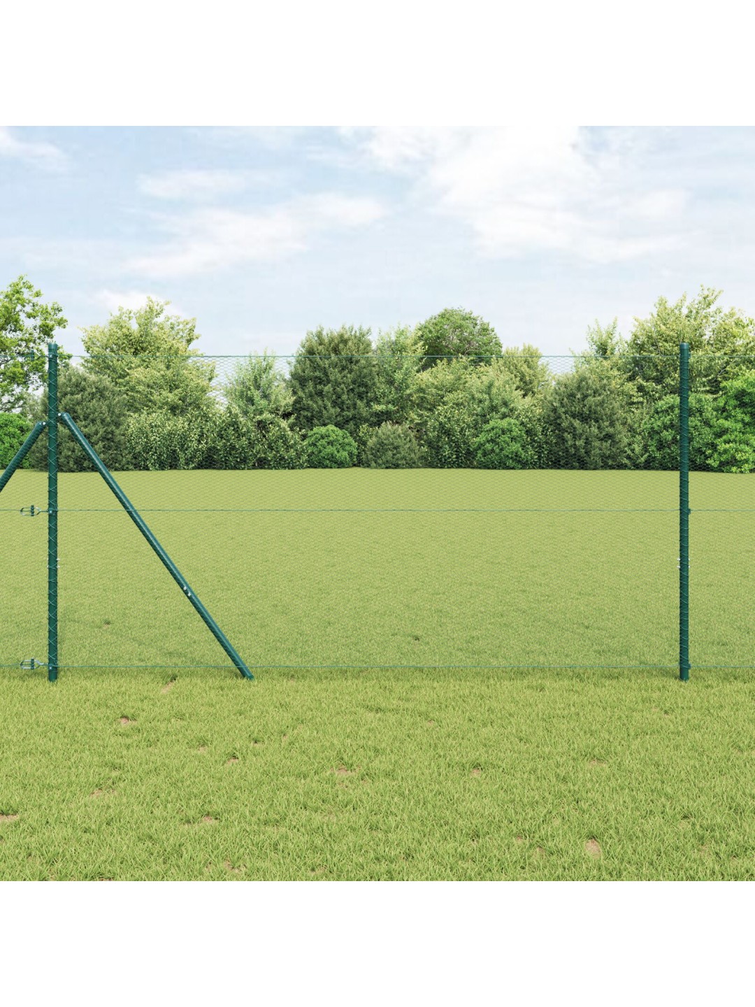 Kuusikulmainen aita vihreä 1.4x25 m teräs
