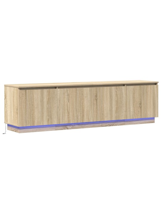 Tv-taso led-valolla sonoma oak 180x38x49 cm teknisestä puusta