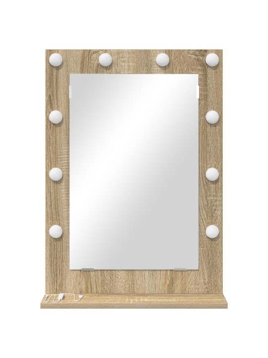 Peilimeikki sonoma tammi mdf, lasi 70 x 50 x 18 cm peili