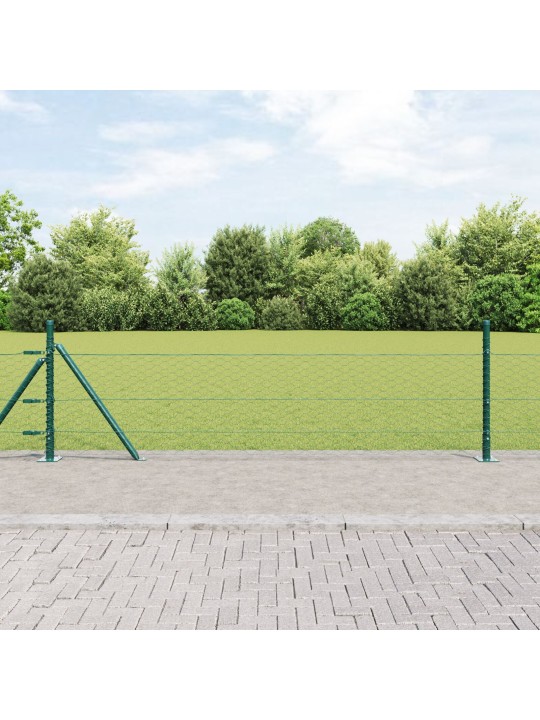 Kuusikulmainen aita vihreä 0,4x10 m teräs
