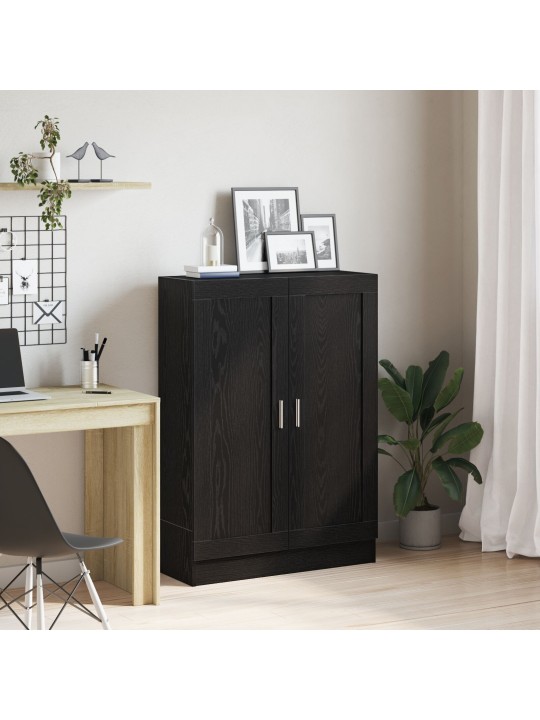 Kirjahylly musta tammi 82,5x30,5x115 cm insinööripuu