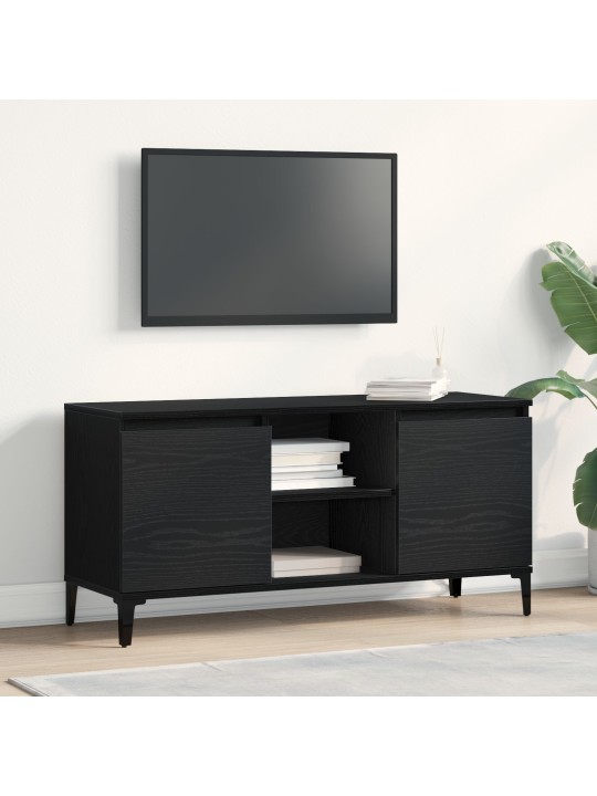 Tv-taso musta tammi 102x35x50 cm tekninen puu