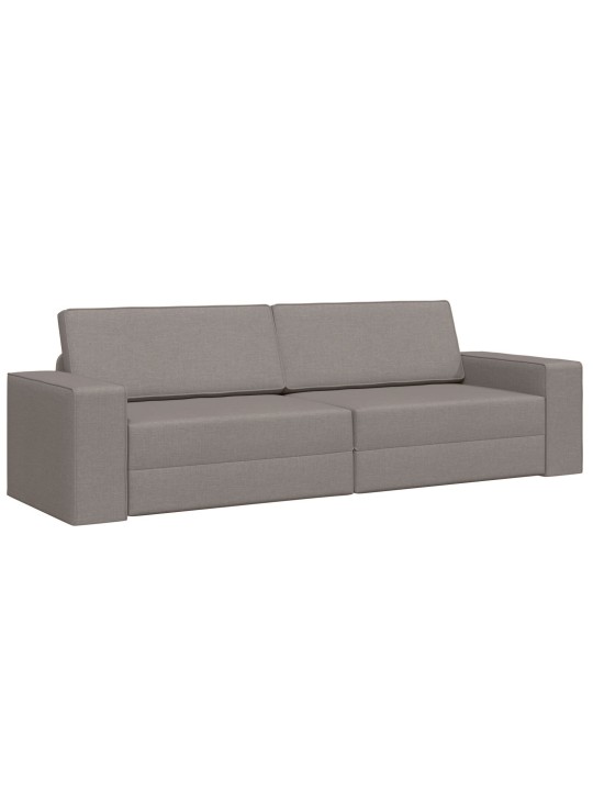 Lattiasohvasänky 2-in-1 taupe 245x150x60.5 cm kangas