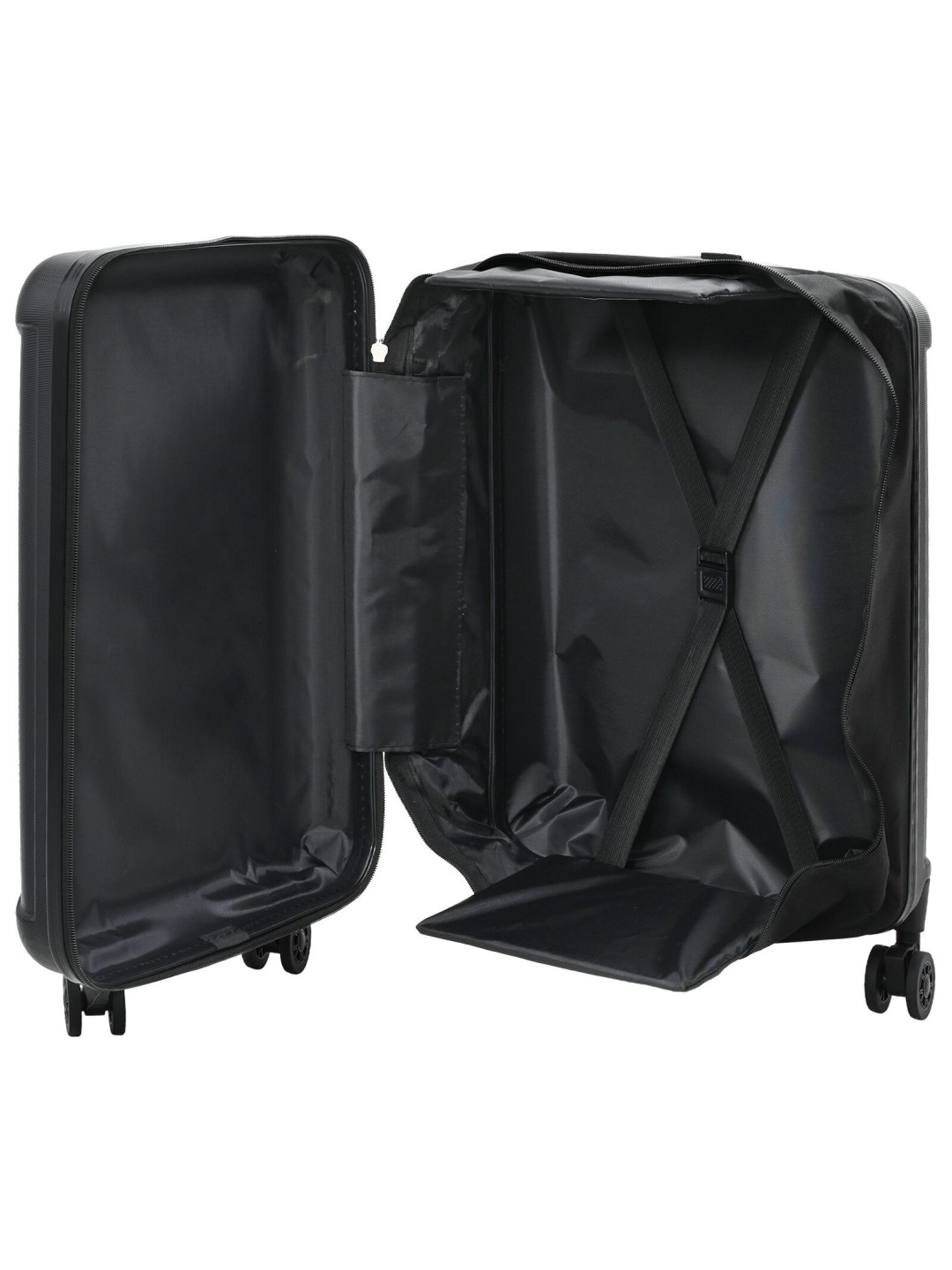 Kokoontaitettava matkalaukku 24'musta 43x27x66 cm abs