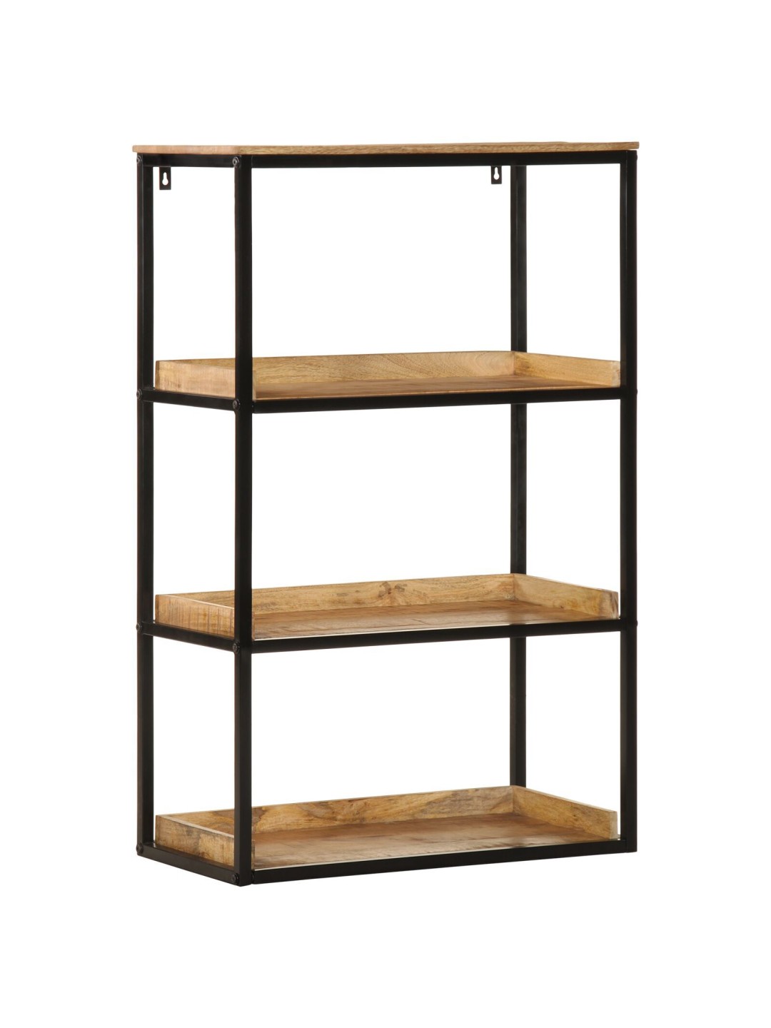 Kirjahylly 70x35x110 cm vankka puu karkea mangopuu