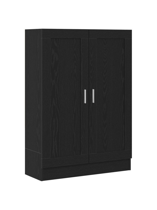 Kirjahylly musta tammi 82,5x30,5x115 cm insinööripuu