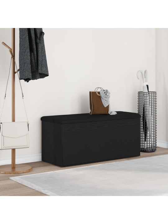 Säilytyspenkki musta tammi 100x40x45 cm keinotekoinen puu