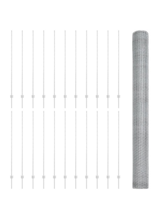Aitaustehtaat 22 kpl u-kanava 160 cm galvanoitu teräs