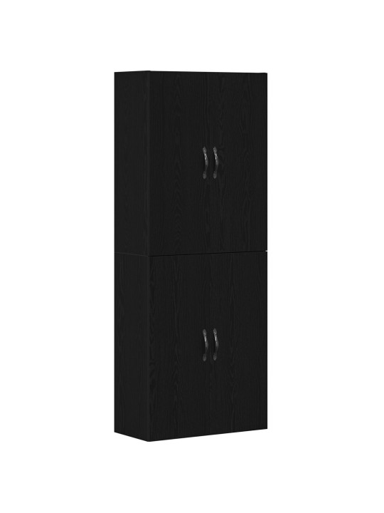 Kaapit 2 kpl musta tammi 69,5x34x180 cm tekninen puu