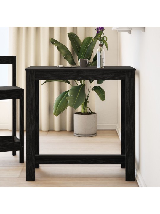 Baaripöytä musta tammi 102x50x103,5 cm tekonahka