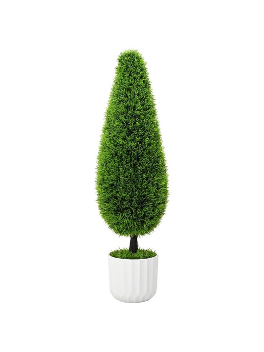 Keinokasvi topiary männystä ruukussa 24x90 cm vihreä