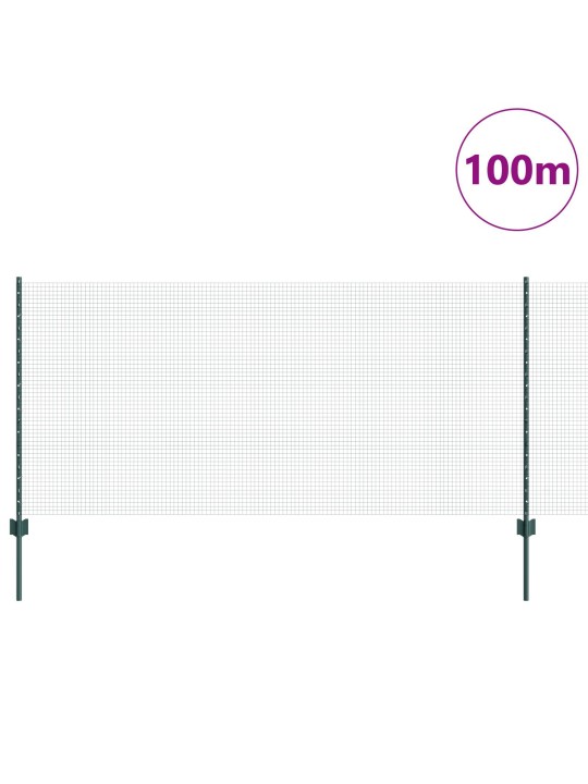 Hitsattu metalliaita 44 u posts vihreä 1x100 m teräs