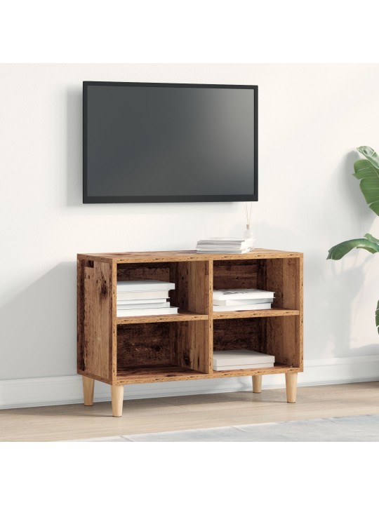 Tv-kaappi puujalalla vanha puu 69,5x30x50 cm