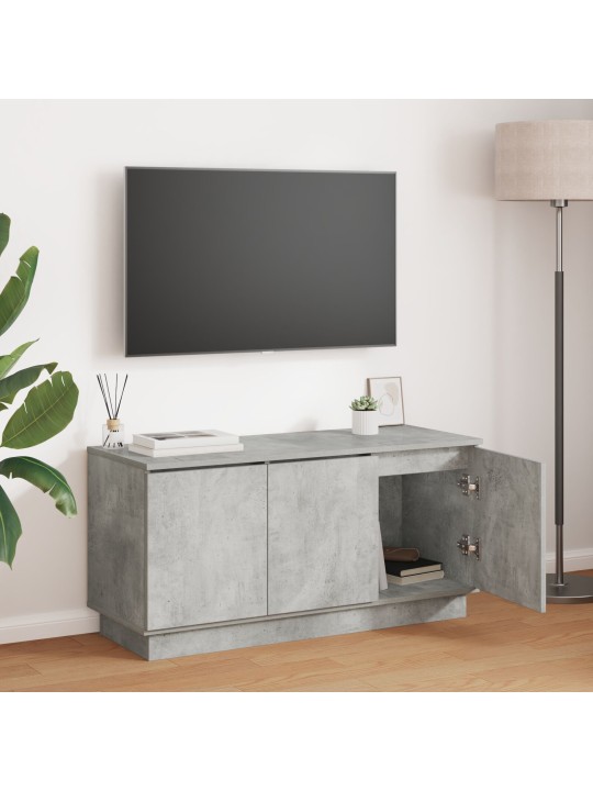 Tv-kaappi betoniharmaa 100x38x49 cm tekninen puu