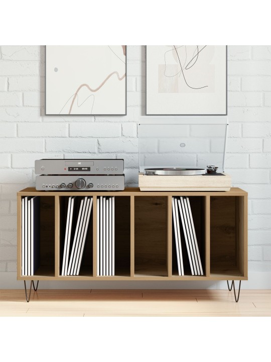 Levykokoelma vanha puu 100x38x48 cm tekninen puu
