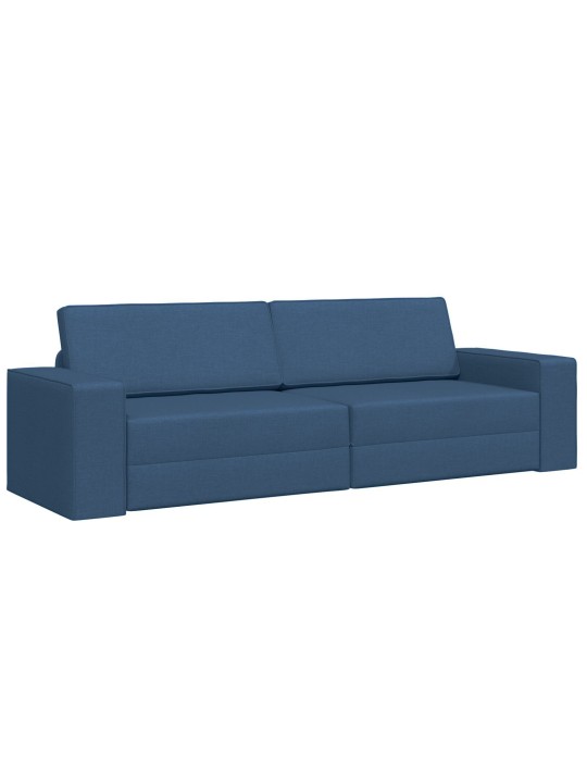 Lattiasohva vuode 2-in-1 sininen 245x150x60.5 cm kangas