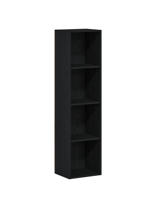 Kirjahylly musta tammi 36x30x143 cm engineered wood