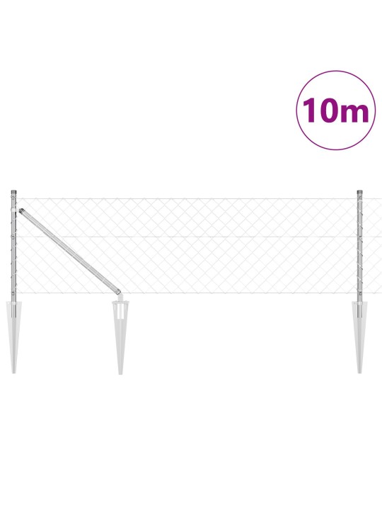 Ketjuaida 7 paalulla 0.4x10 m galvanisoitu teräs