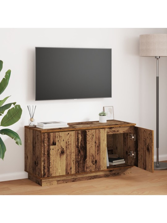 Tv-kaappi vanha puu 100x38x49 cm tekninen puu