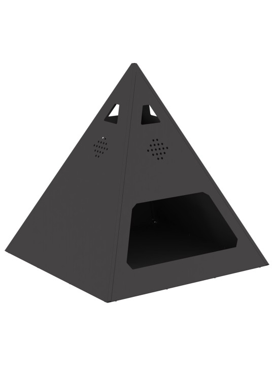 Tulipesä pyramidimallinen musta 50x50x51 cm teräs
