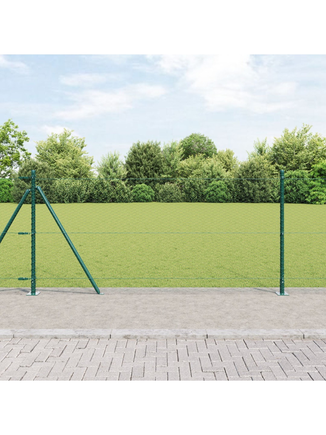 Kuusikulmainen aita vihreä 1x50 m teräs