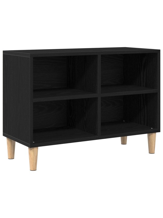 Musta tammi tv-kaappi - 69.5x30x50 cm, valmistettu teknisestä puusta