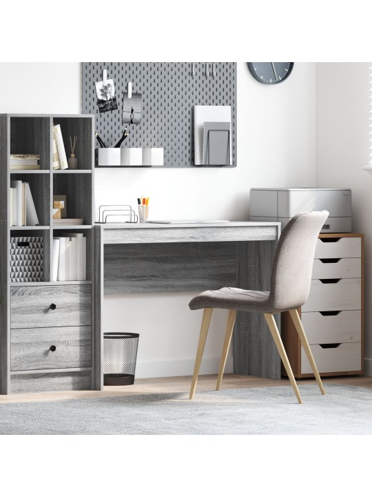 Tietokonepöytä harmaa sonoma mdf 100 x 40 x 76 cm yksinkertainen