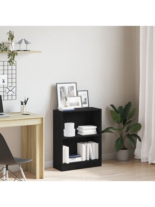 Kirjahylly musta 60x24x76 cm tekninen puu