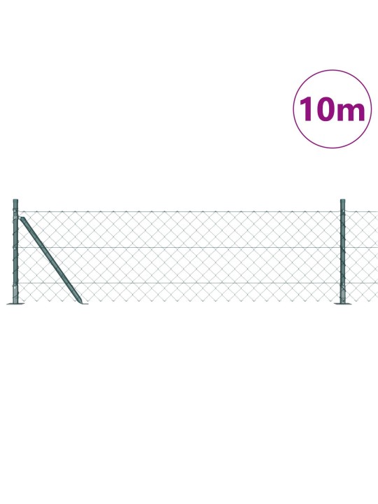 Ketjuaita 7 flanged posts 0,4x10 m galvanoitu teräs