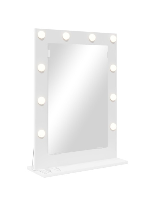 Meikkipeili led-valoilla valkoinen 70x50x18 cm