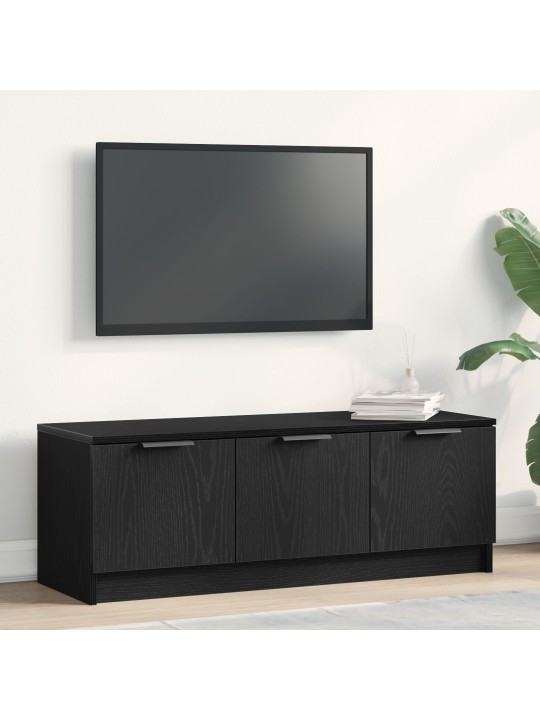 Tv-kaappi musta tammi 102x35x36,5 cm tekninen puu