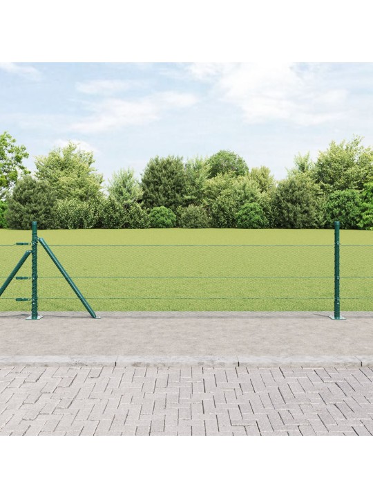 Kuusikulmainen aita vihreä 0.5x10 m terästä