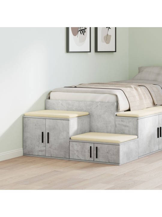 Säilytyskaappi betoni harmaa 118x41x40 cm keinotettu puu
