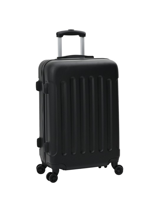 Matkalaukkusetti 3 kpl kova kuori musta 20" 24" 28" abs