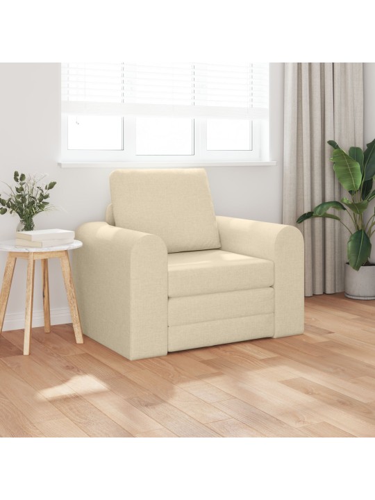 Lattiansohva vuode 2-in-1 kerma 98x71x83 cm kangas