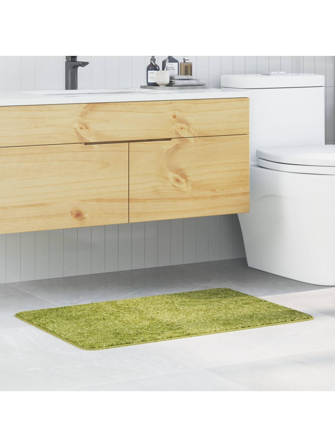 Kylpymatto suorakaide vihreä 60x90 cm polyesteri liukumaton